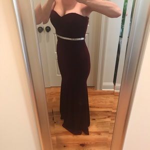 Velvet Formal Gown.  Simple and Sleek